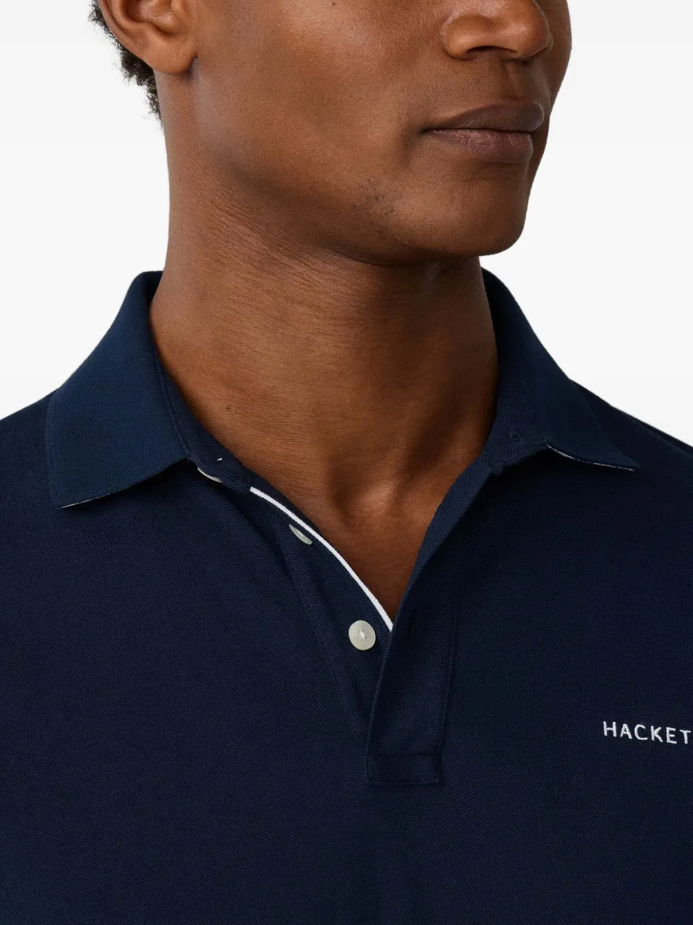 Hackett London Poloshirt met geborduurd logo Blauw