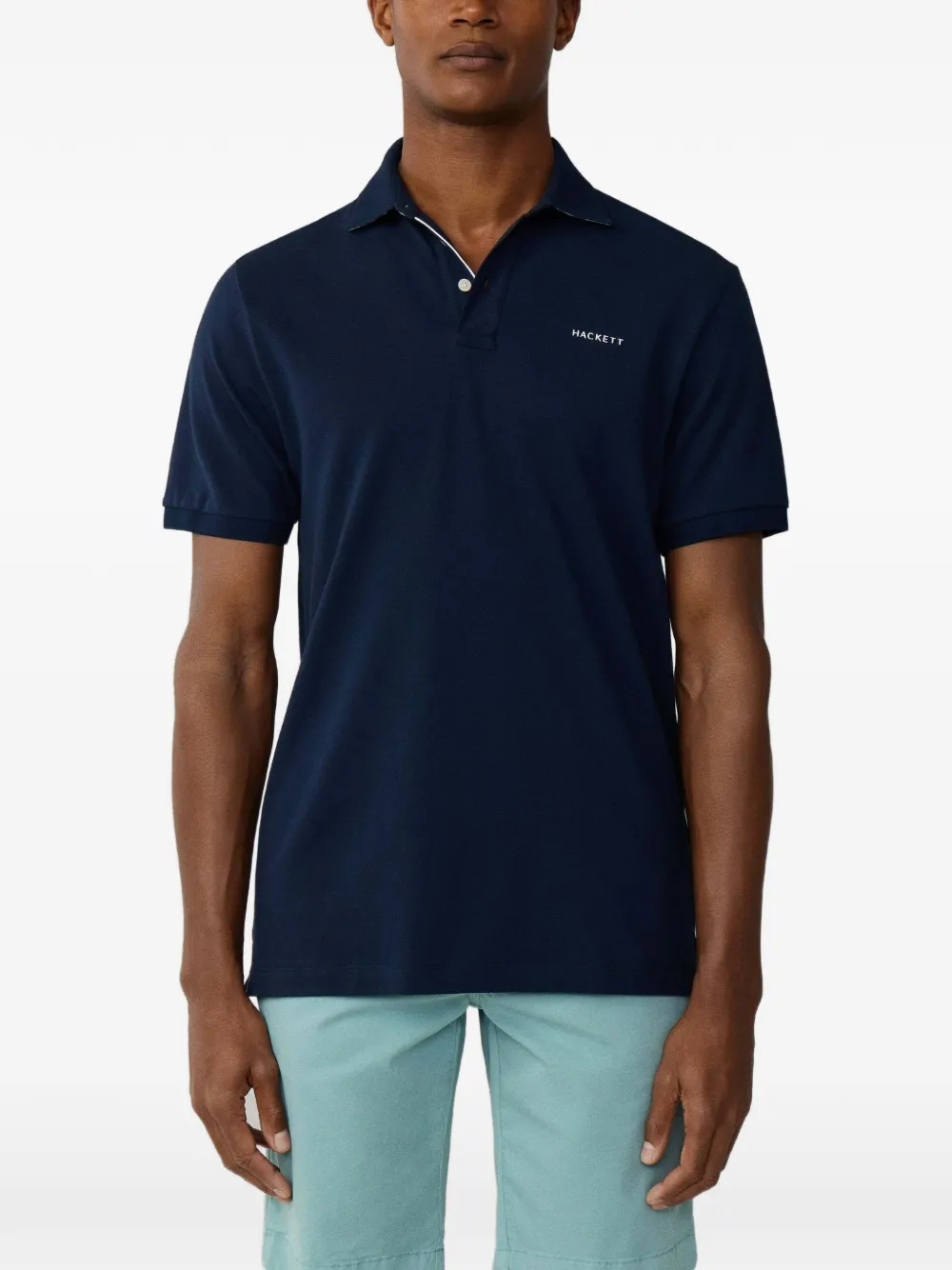 Hackett London Polo con logo - Blu