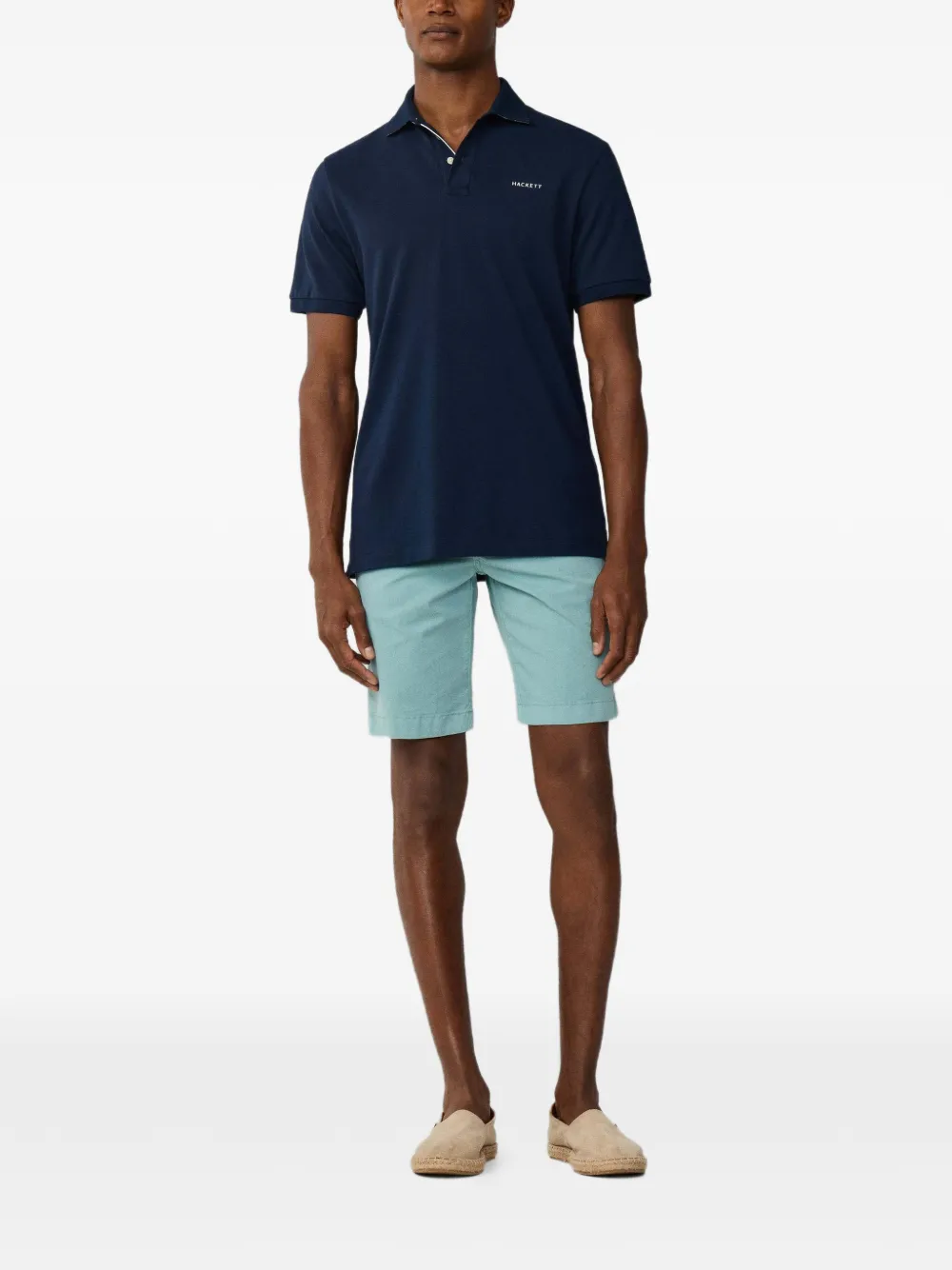 Hackett London Poloshirt met geborduurd logo Blauw