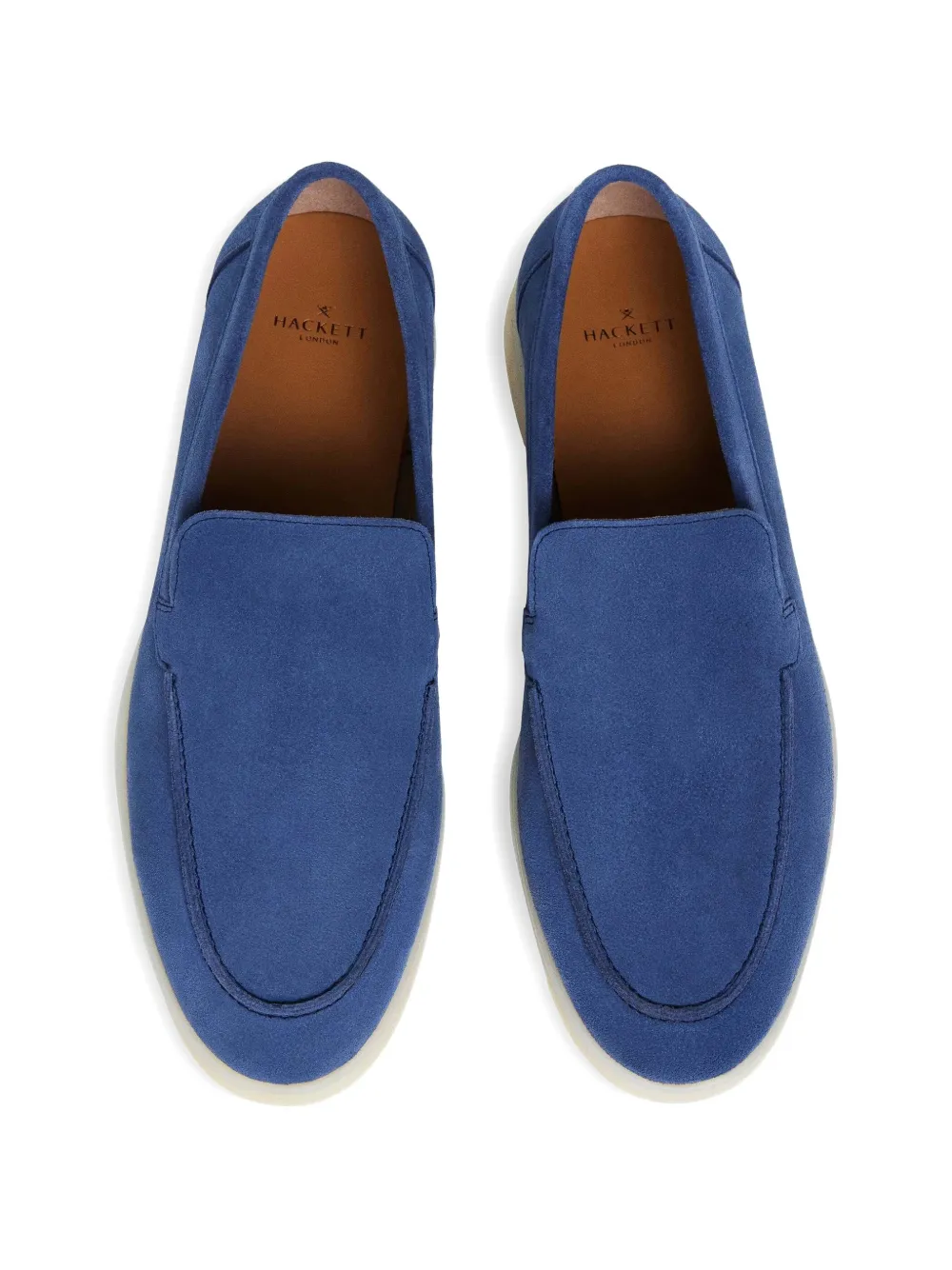 Hackett London Martin suède loafers Blauw