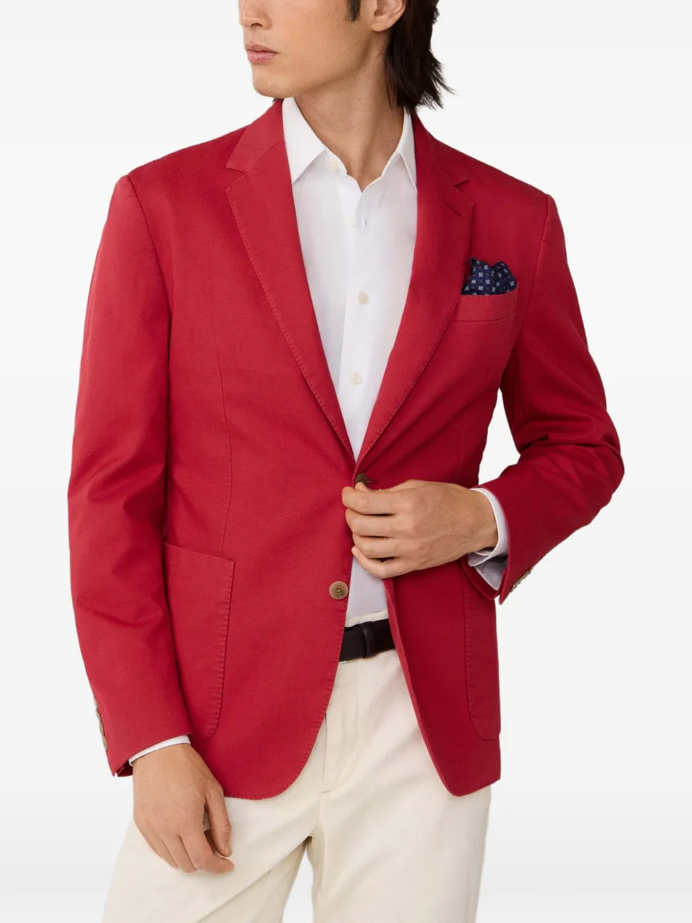 Hackett London Blazer met enkele rij knopen Rood