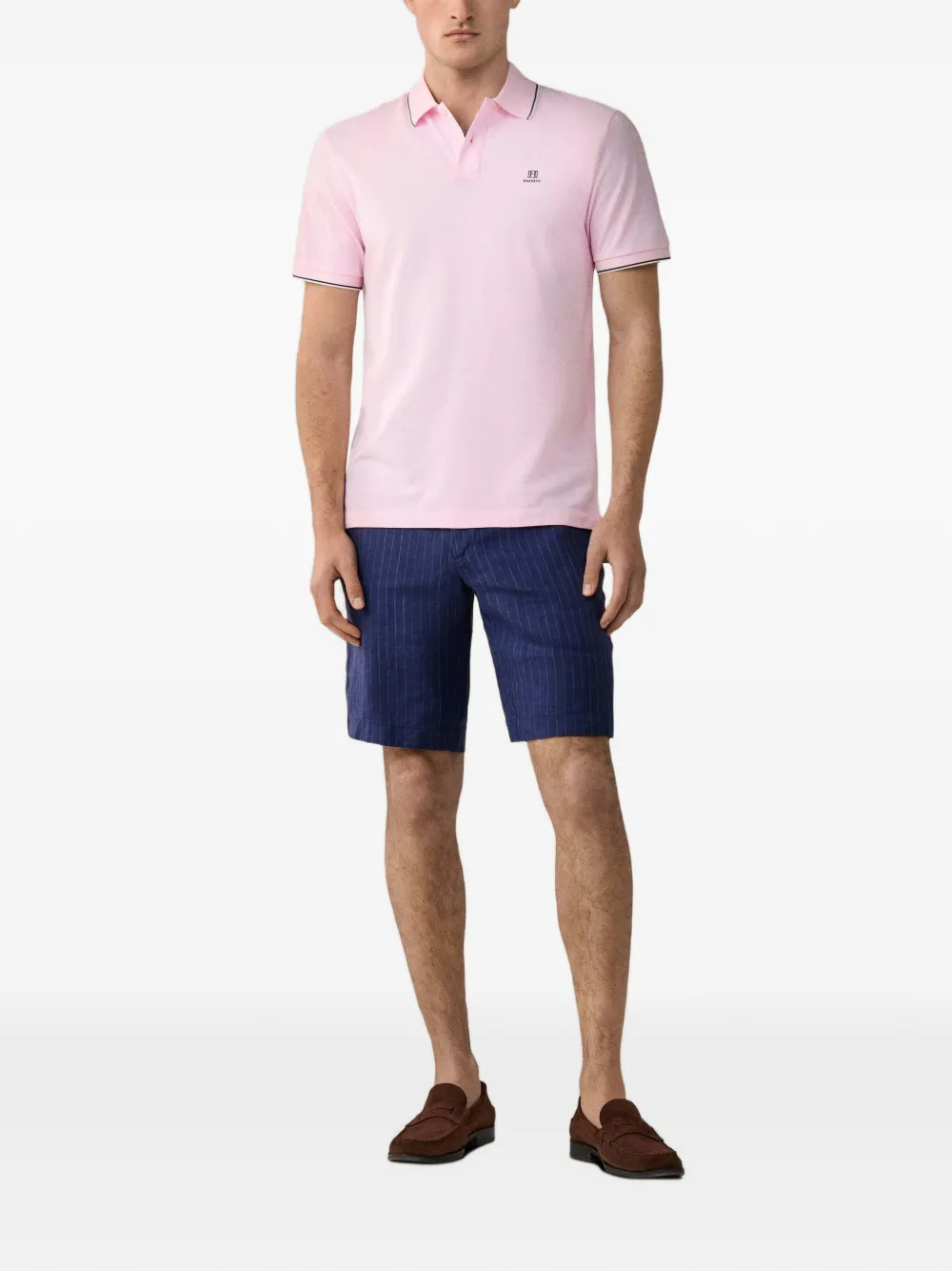 Hackett London Heritage H poloshirt met afwerking Roze