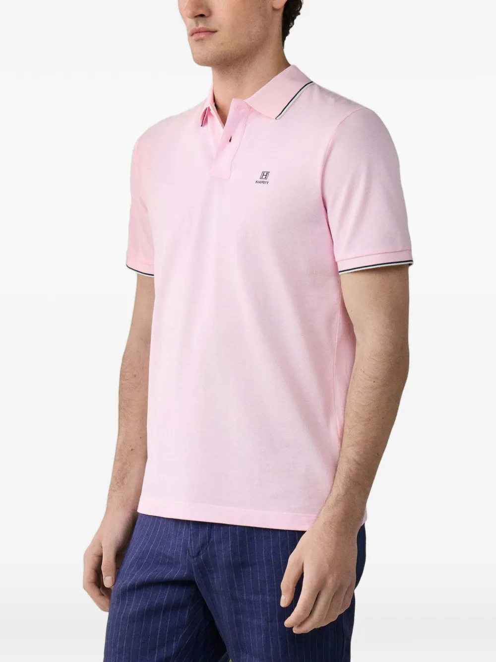 Hackett London Heritage H poloshirt met afwerking Roze