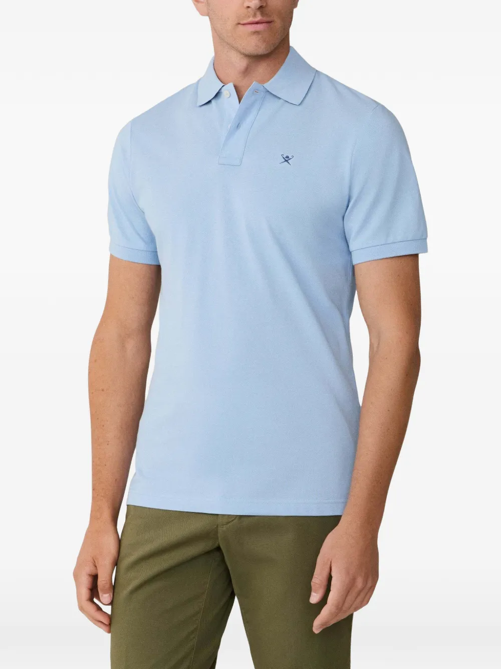 Hackett London Poloshirt met borduurwerk Blauw
