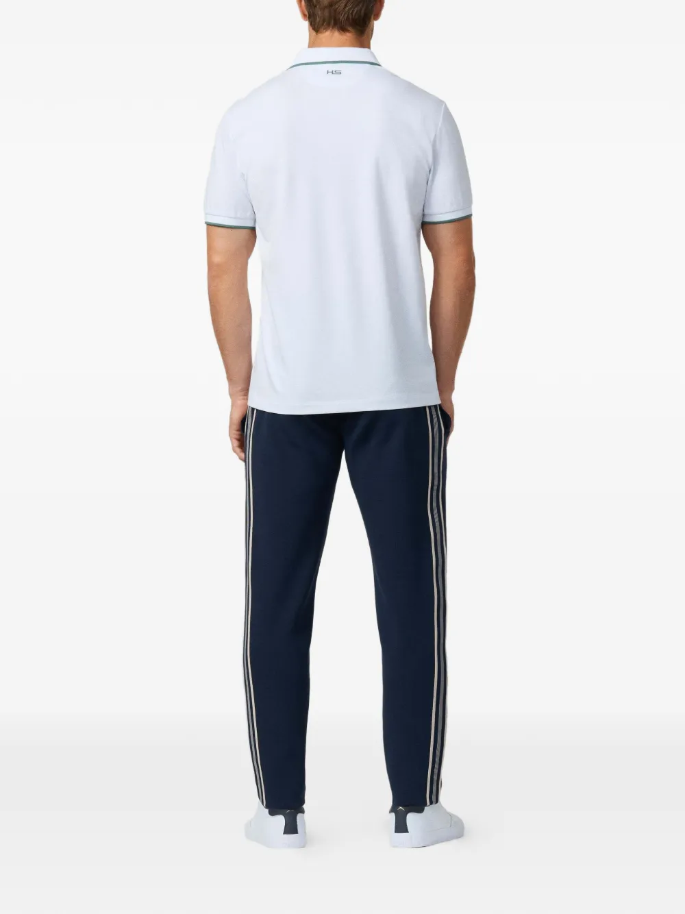 Hackett London Poloshirt met rits Wit