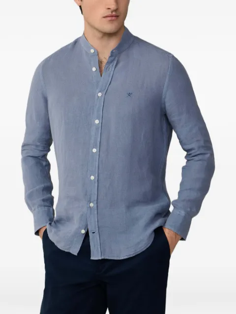 Hackett London Porter garment-dyed linen shirt