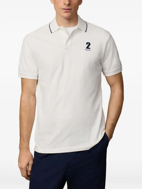 Hackett London tipped-trim piqué-knit polo shirt