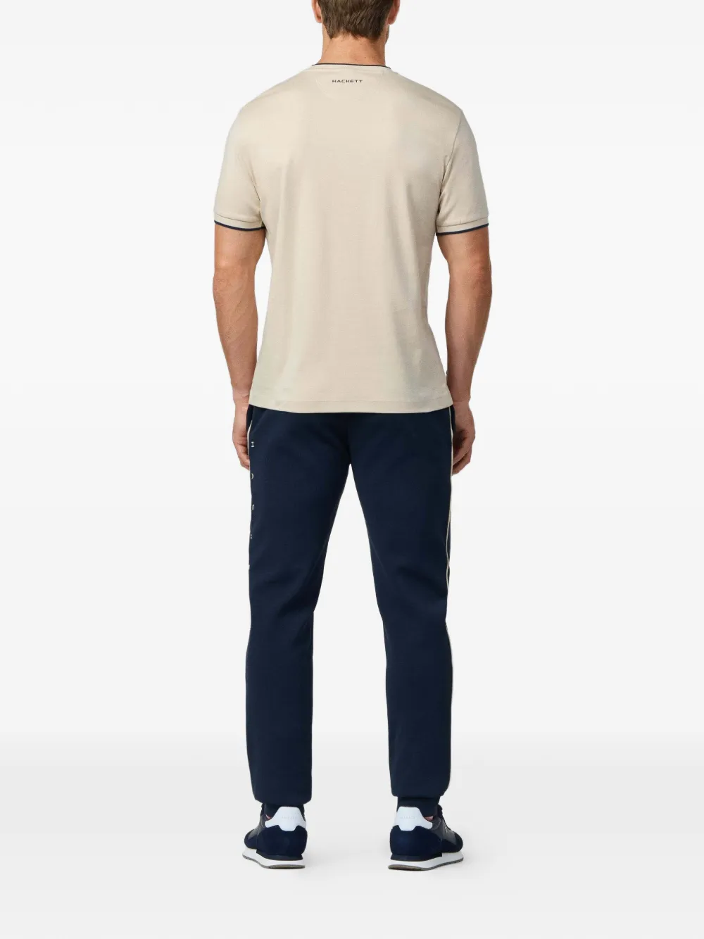 Hackett London T-shirt met geborduurd logo Beige
