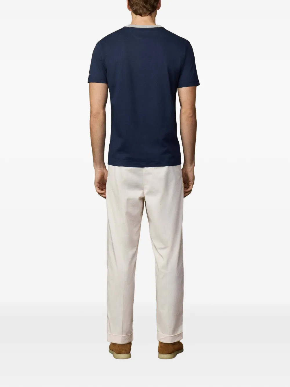 Hackett London T-shirt met geborduurd logo Blauw