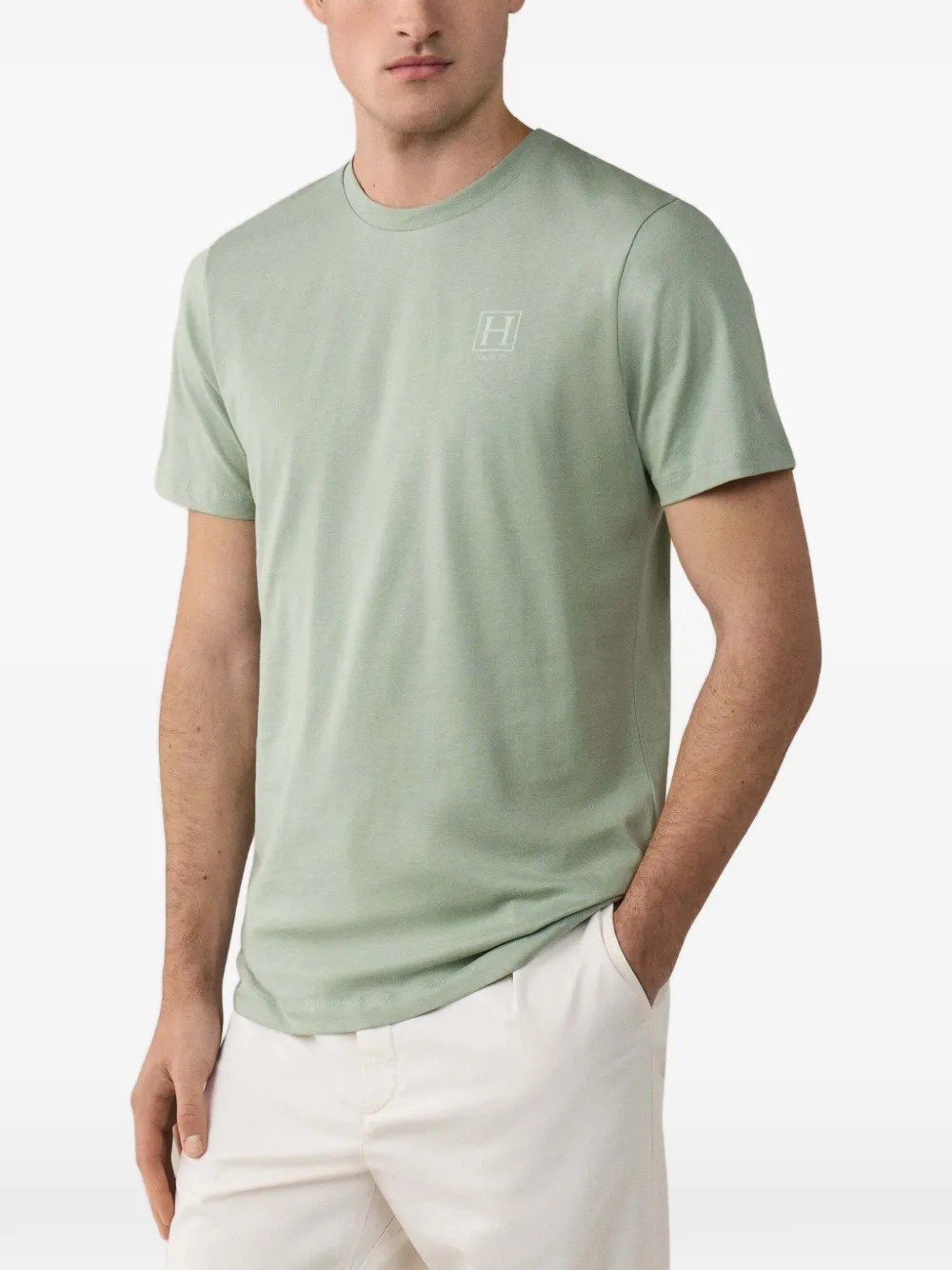 Hackett London Heritage T-shirt met H-logo Groen