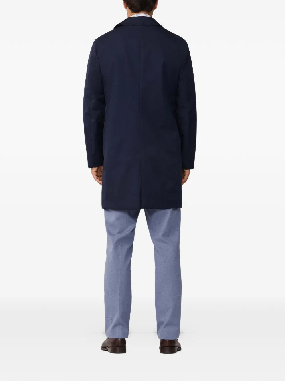 Hackett Belgravia Mac Coat In Blue