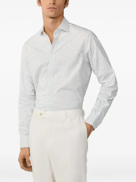 Hackett London floral-print button-down cotton shirt