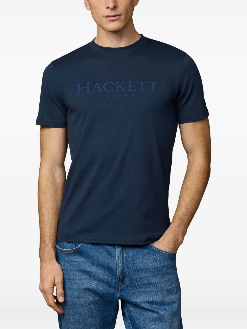 Hackett Logo-print T-shirt In Blue