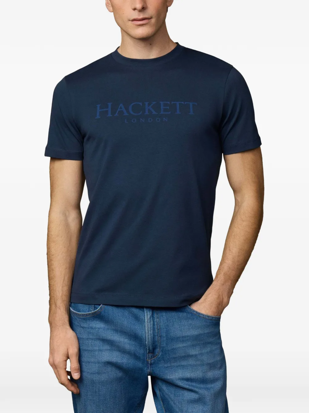Hackett Logo-print T-shirt In Blue