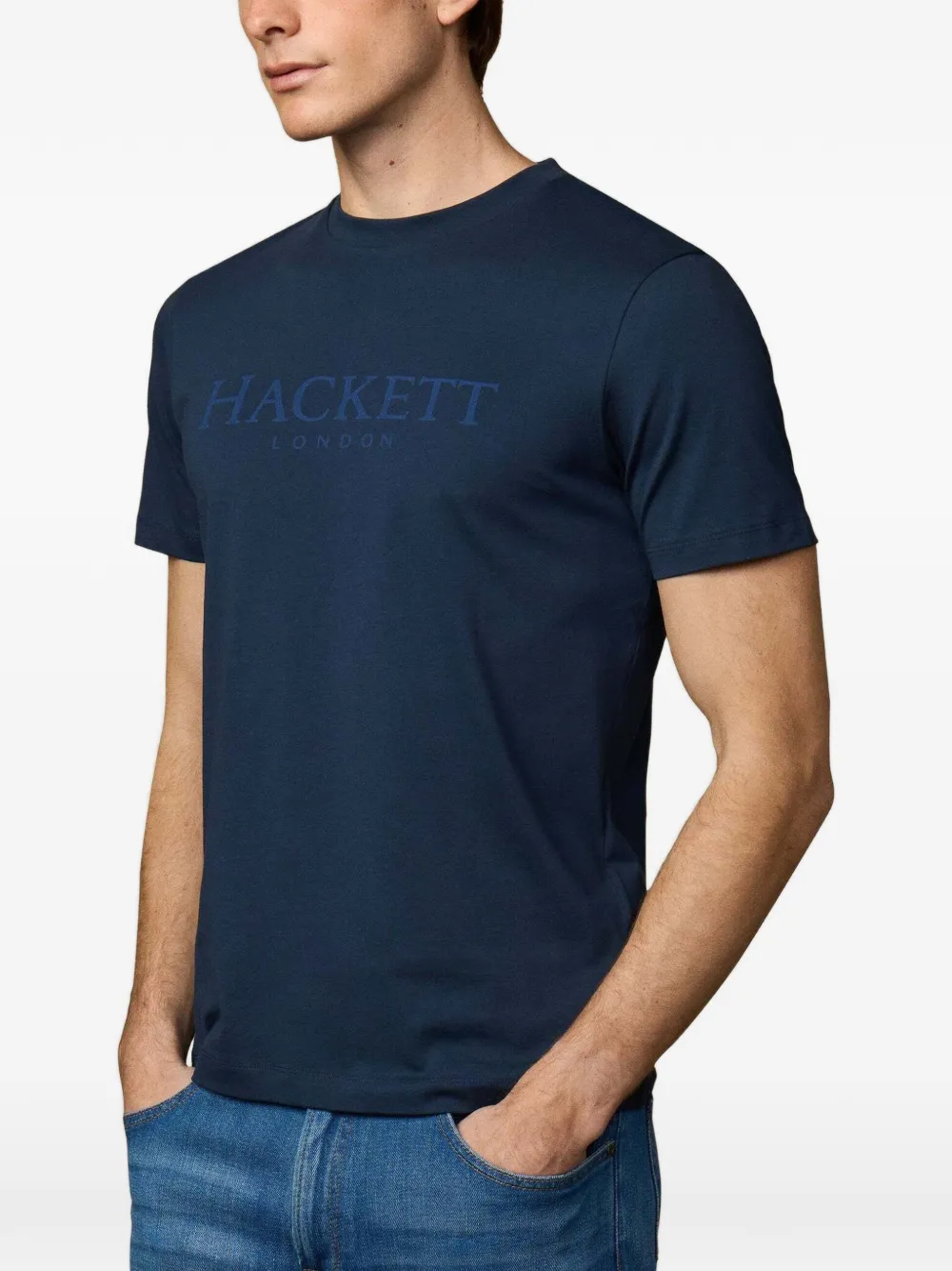 Hackett Logo-print T-shirt In Blue