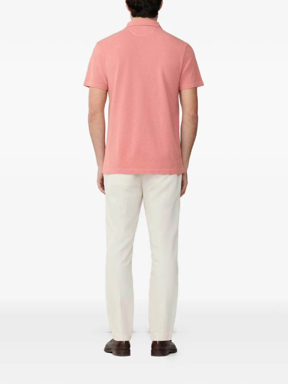 Hackett London Piqué poloshirt met geverfd effect Roze