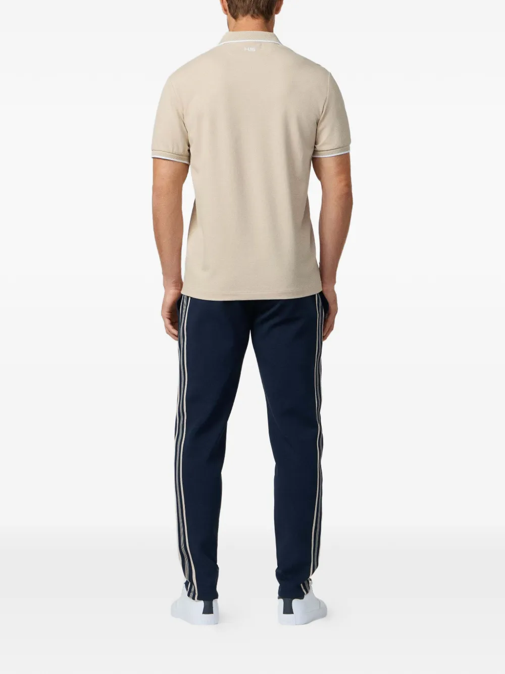 Hackett London Poloshirt met geborduurd logo Beige