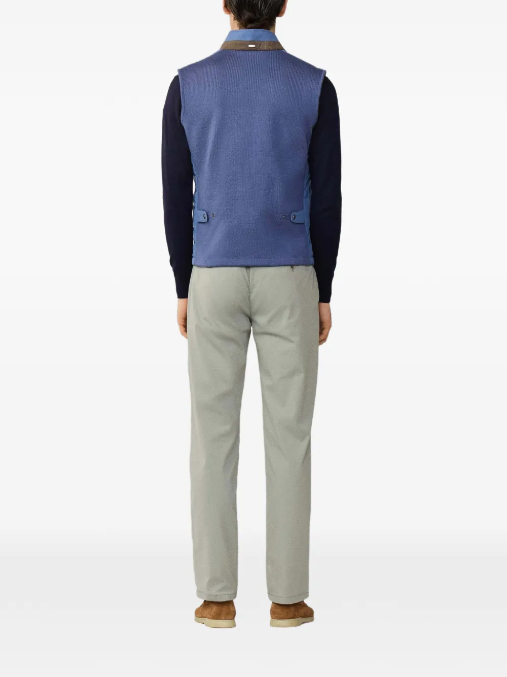 Hackett London Windsor gilet met rits Blauw