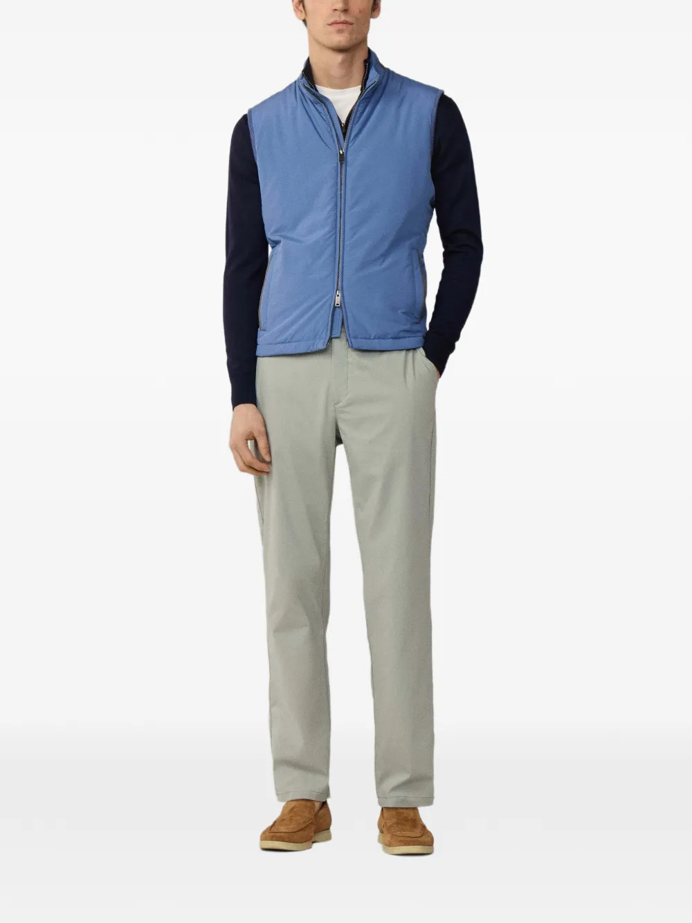 Hackett London Windsor gilet met rits Blauw