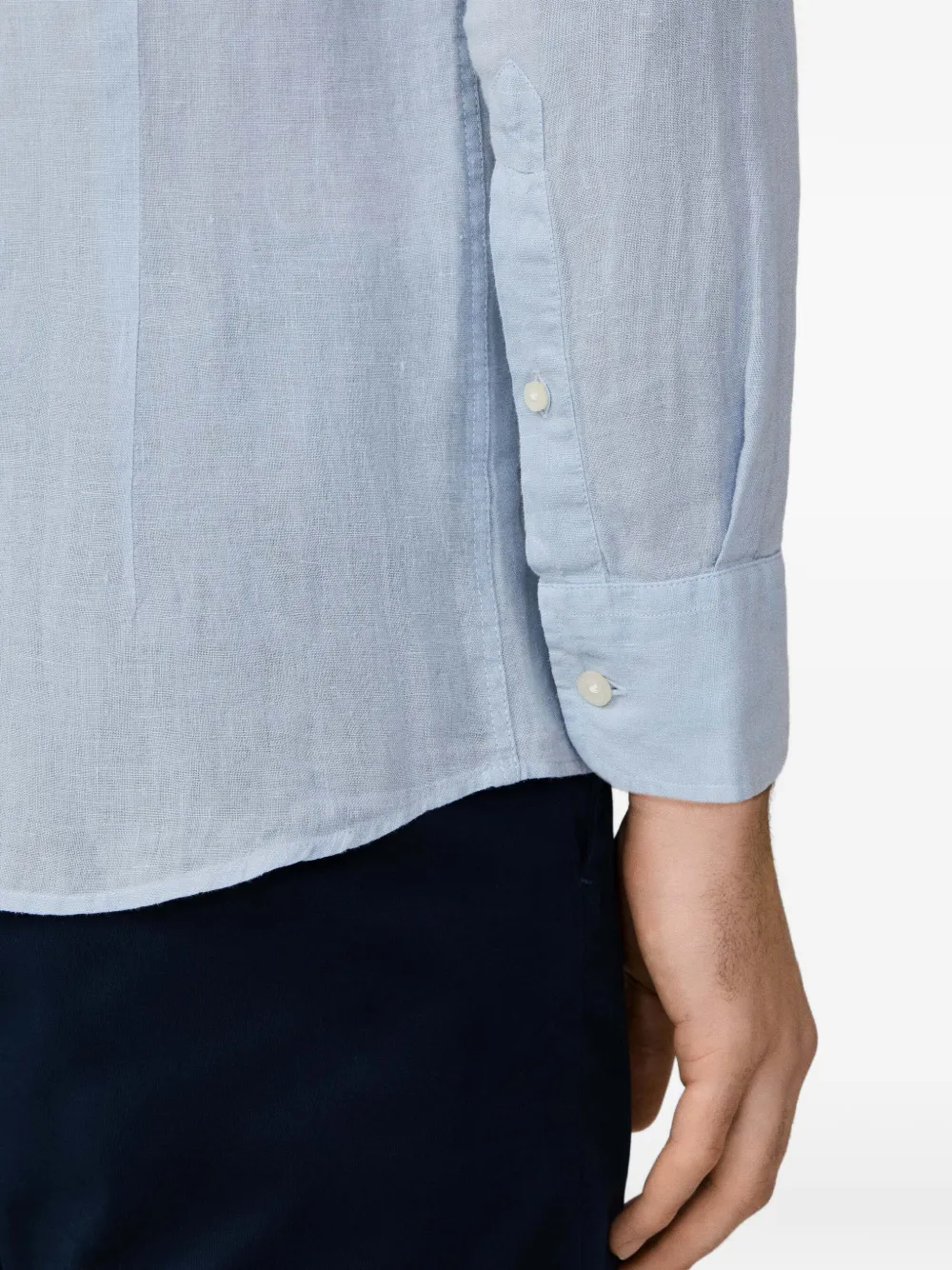 Hackett Long-sleeve Buttoned Shirt In Blue