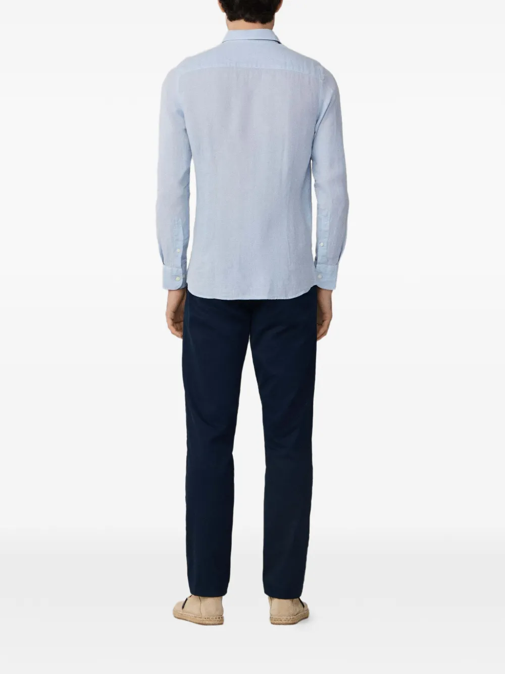 Hackett Long-sleeve Buttoned Shirt In Blue