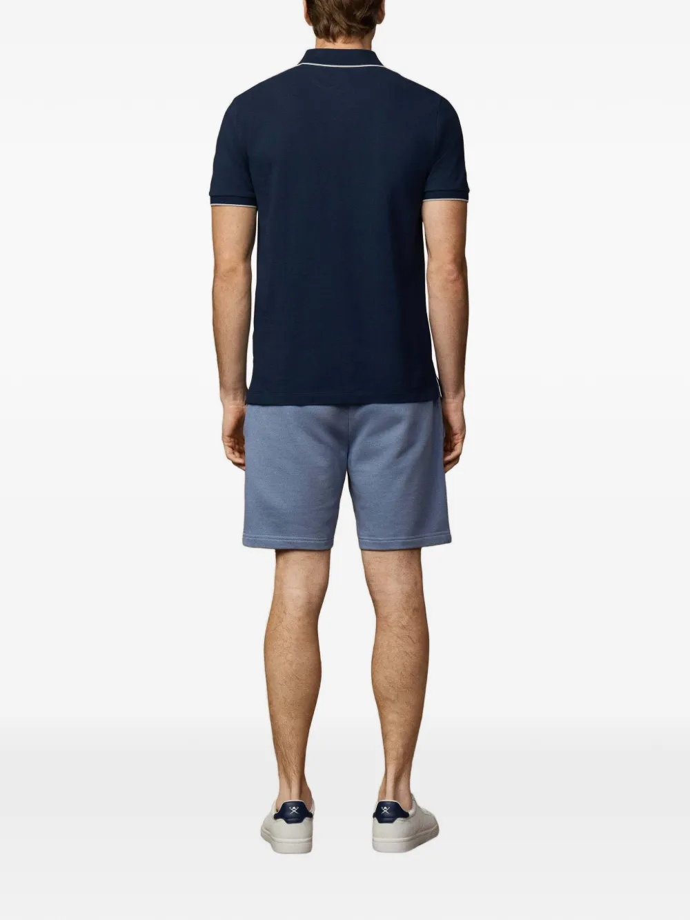 Hackett London Poloshirt met geborduurd logo Blauw