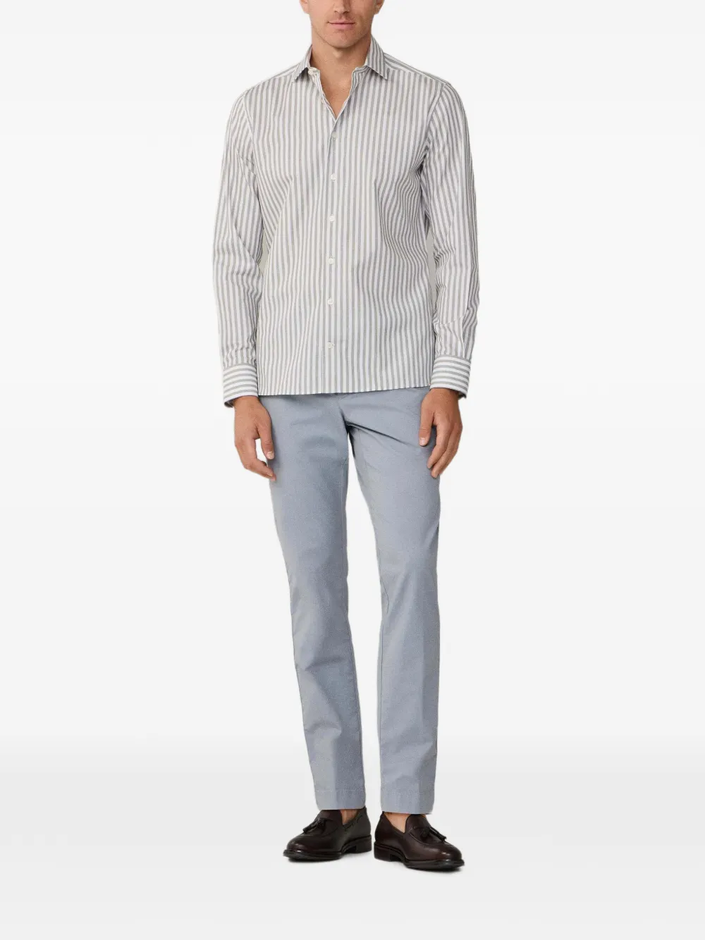 Hackett London Kensington geverfde chino Blauw
