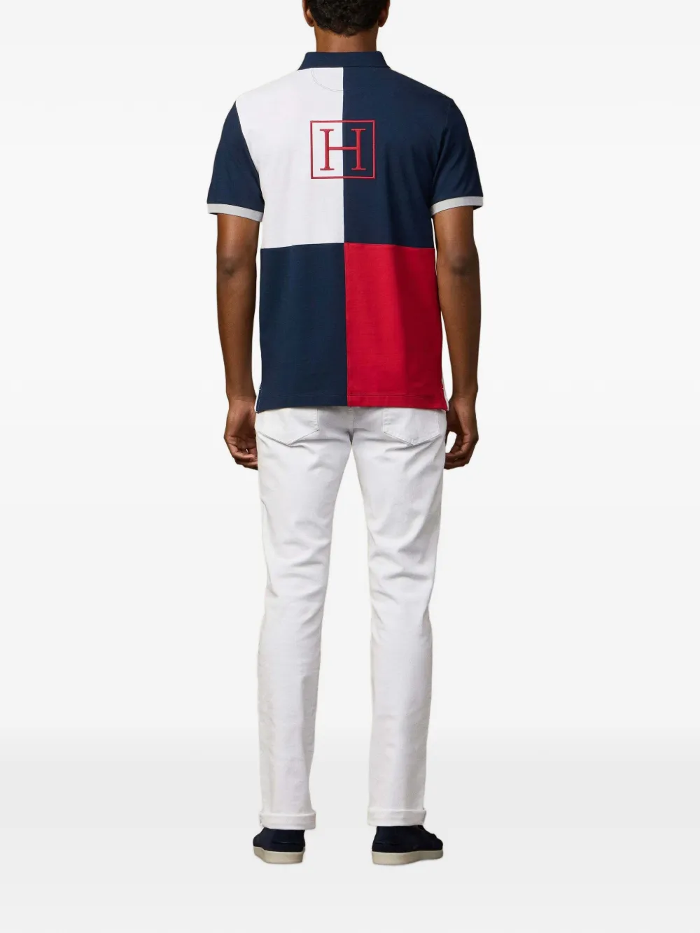 Hackett London Poloshirt met geborduurd logo Wit