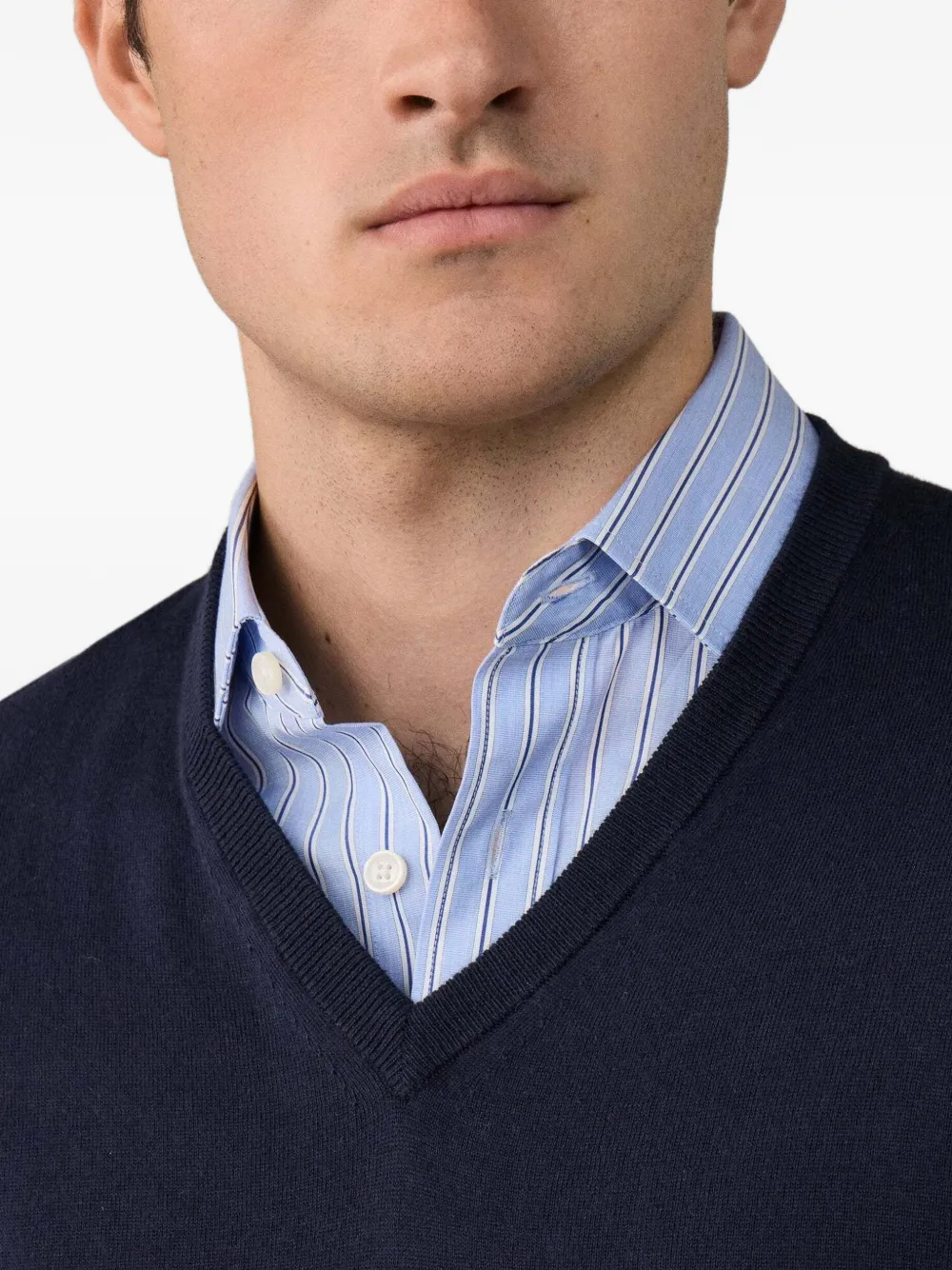 Hackett London Trui met V-hals Blauw