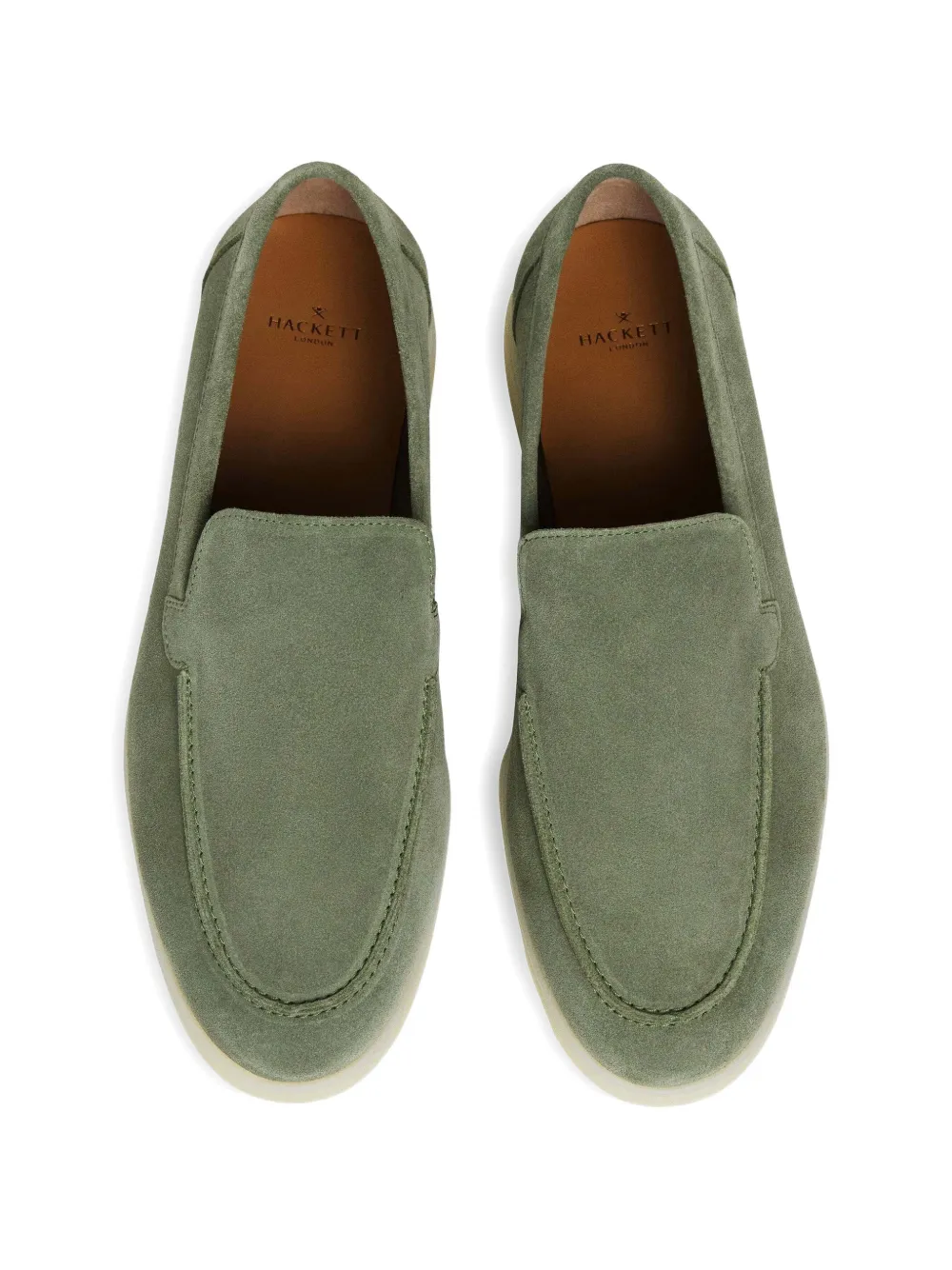 Hackett London Martin suède loafers Groen