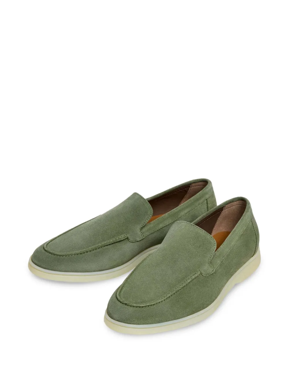 Hackett London Martin suède loafers Groen