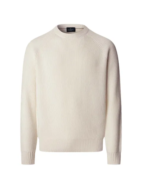 Hackett London raglan-sleeve crew-neck cotton jumper