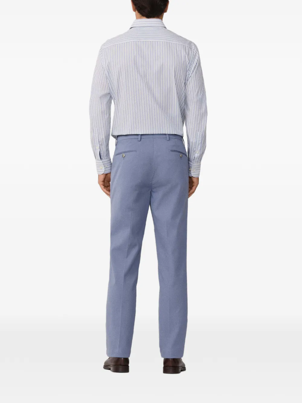 Hackett London Sloane broek met geplooid detail Blauw