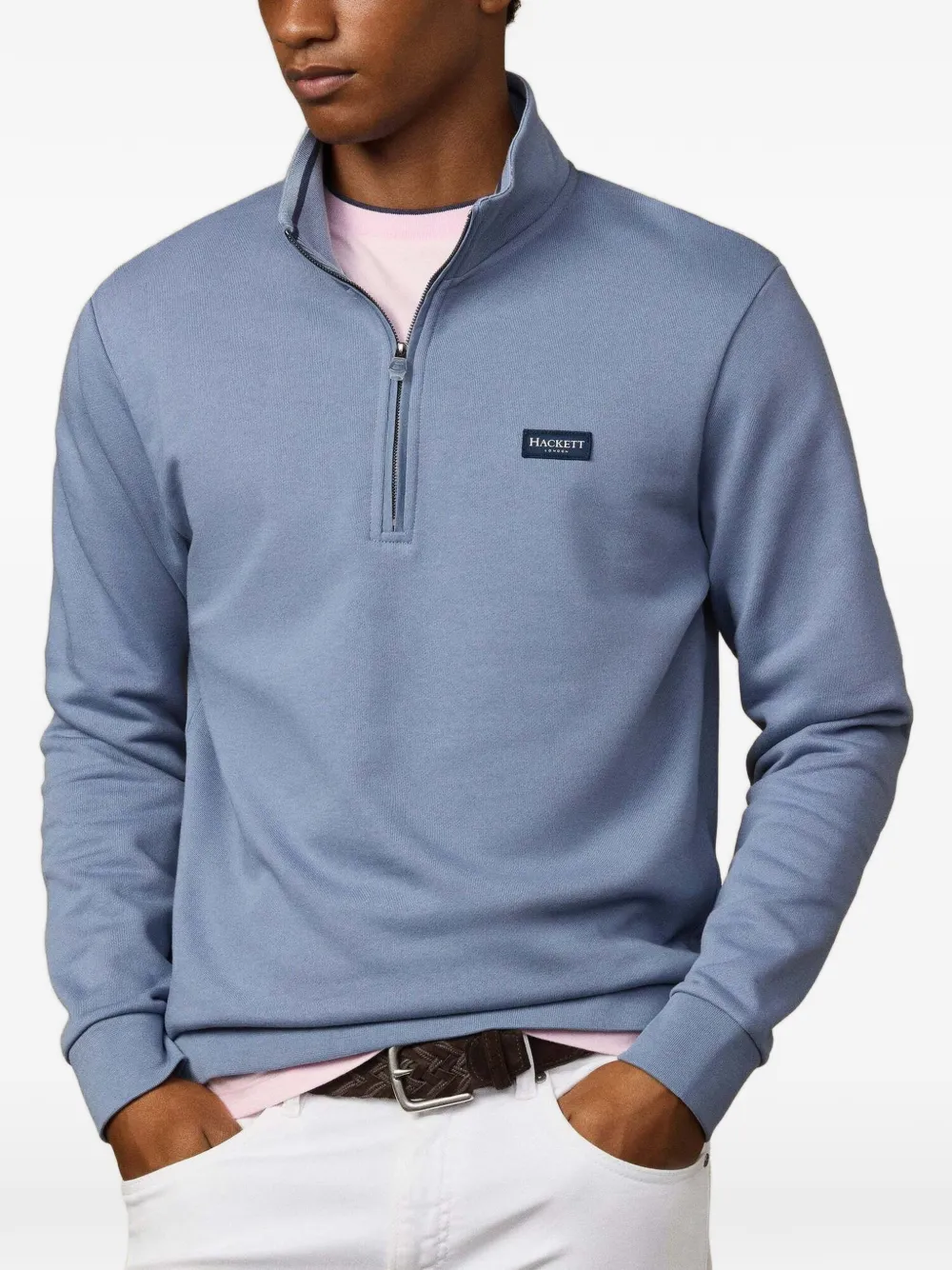 Hackett London Heritage trui met rits Blauw