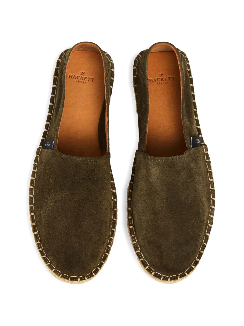 Hackett London Baywatch suède espadrilles Groen