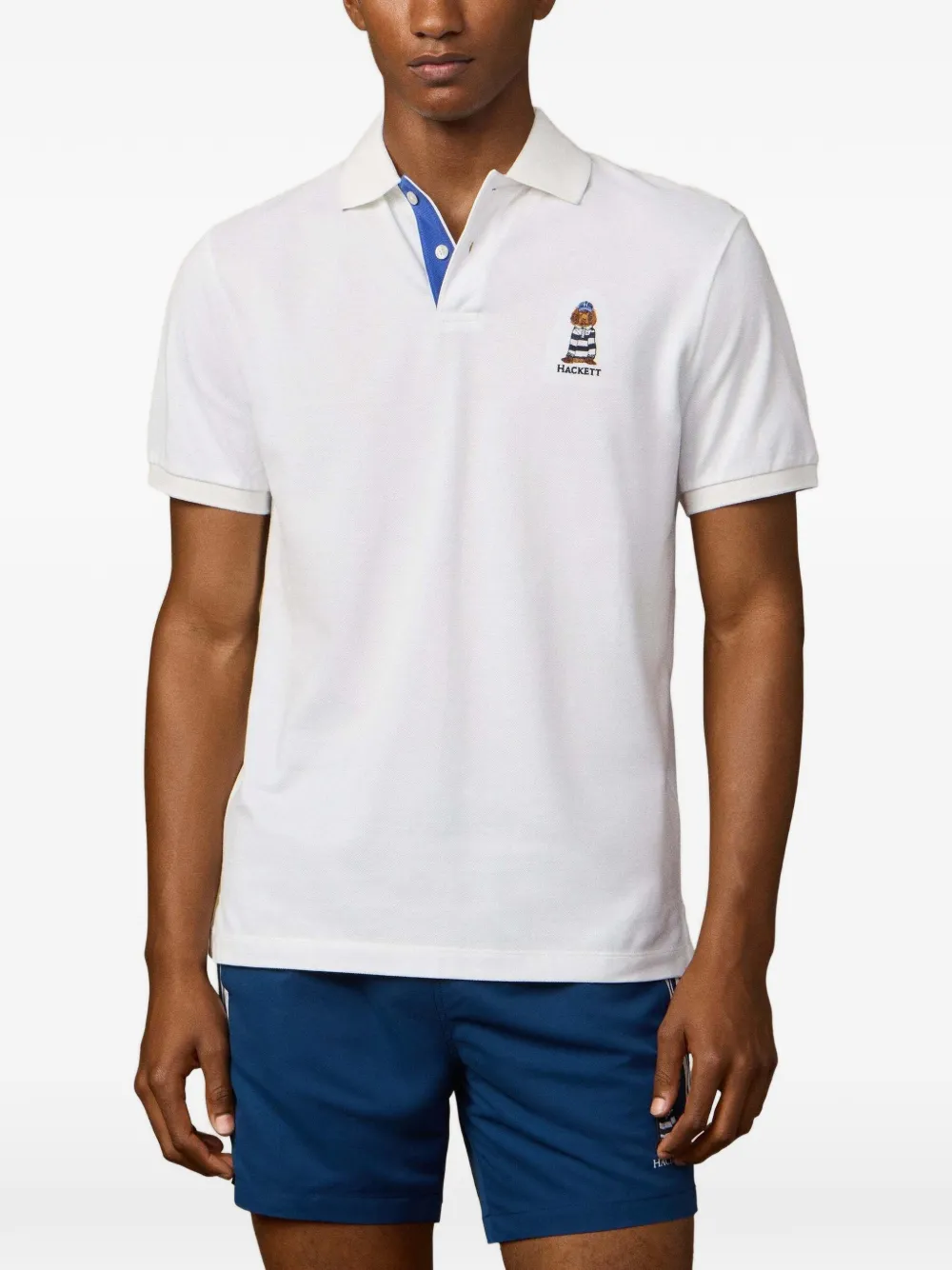 Hackett London Heritage Harry poloshirt Wit
