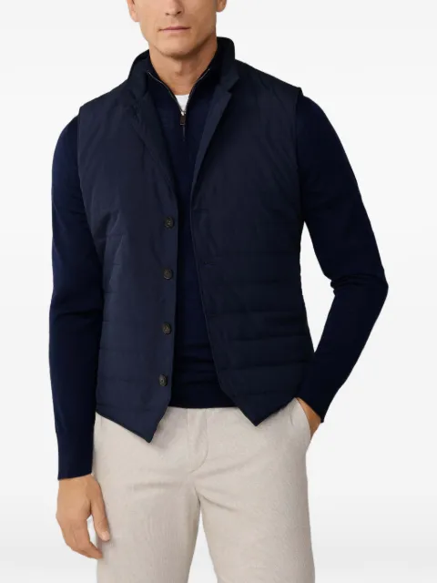 Hackett quilted knit-back gilet