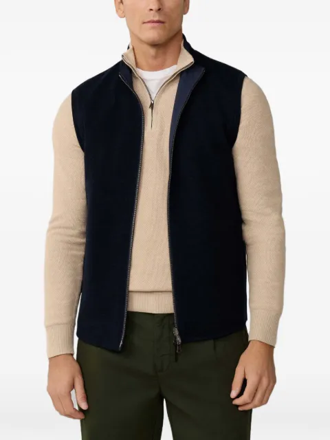 Hackett reversible knitted waistcoat
