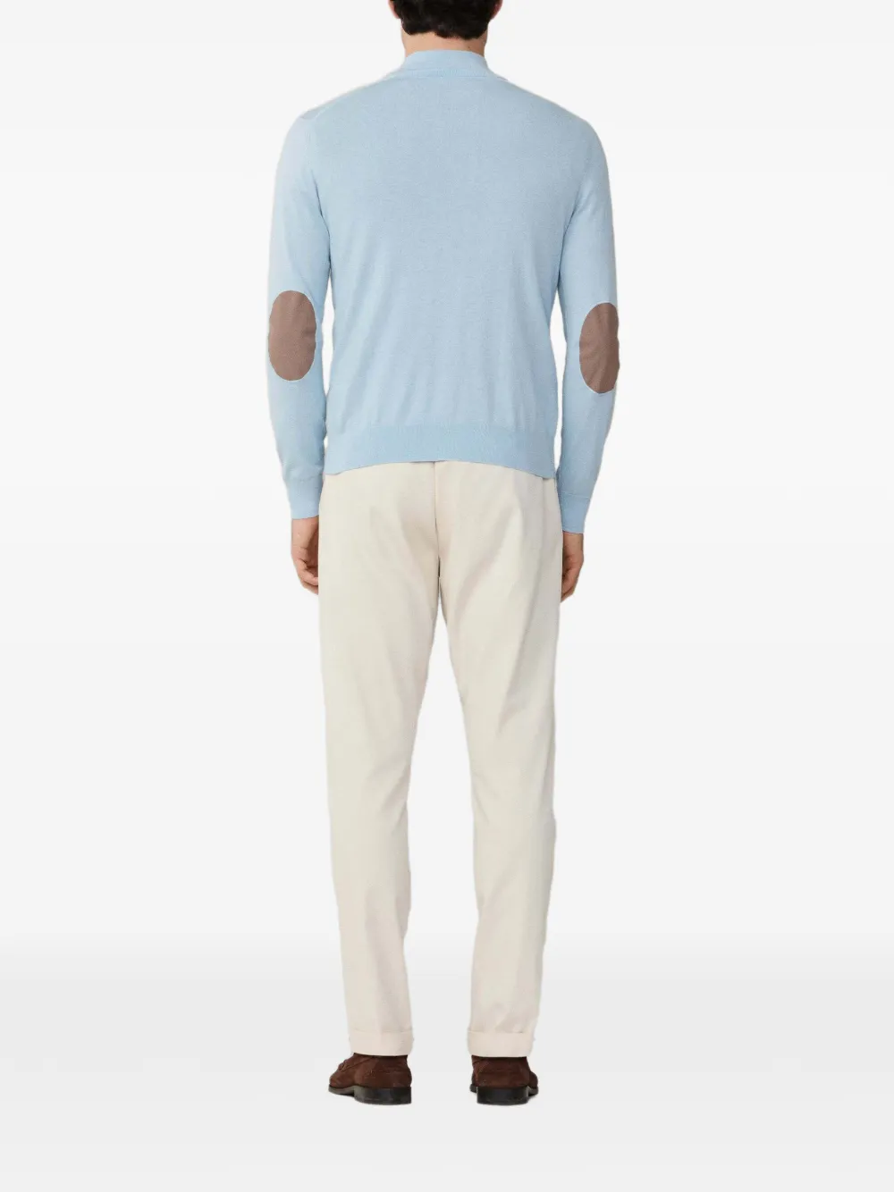 Hackett London Katoenen trui met rits Blauw