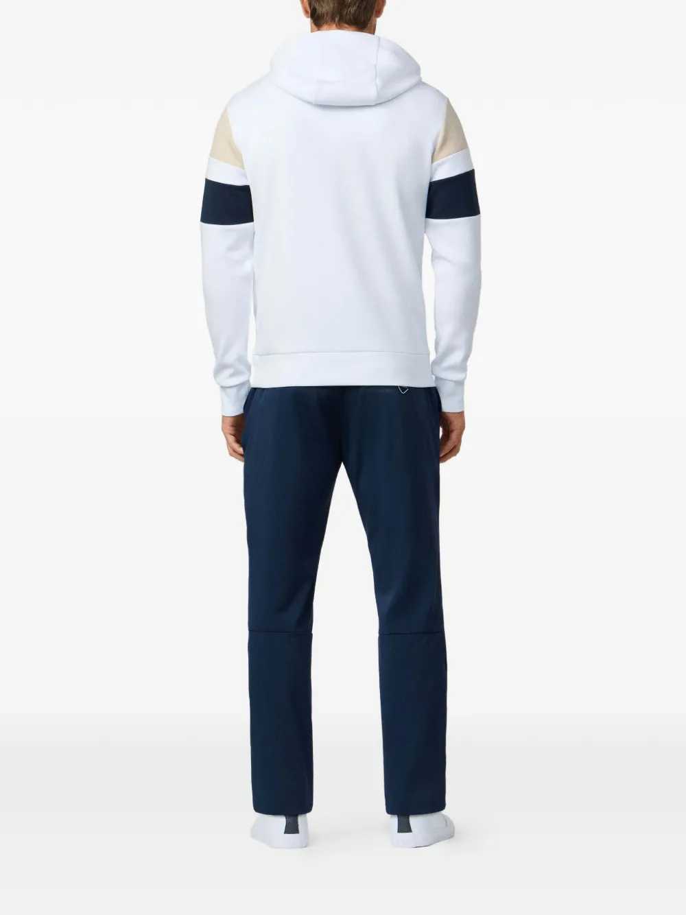 Hackett London Resort hoodie met streepdetail en trekkoord Wit