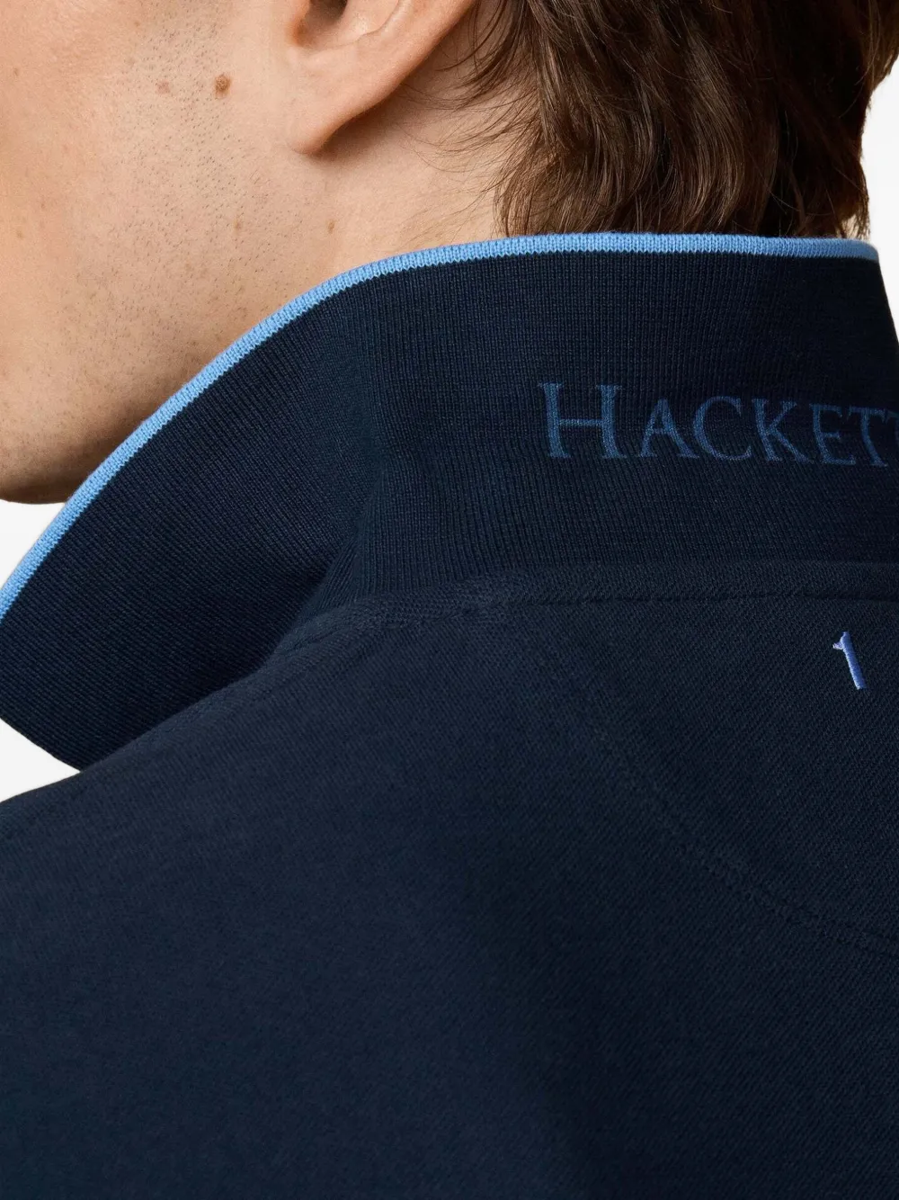 Hackett London Heritage Nbr poloshirt met afwerking Blauw