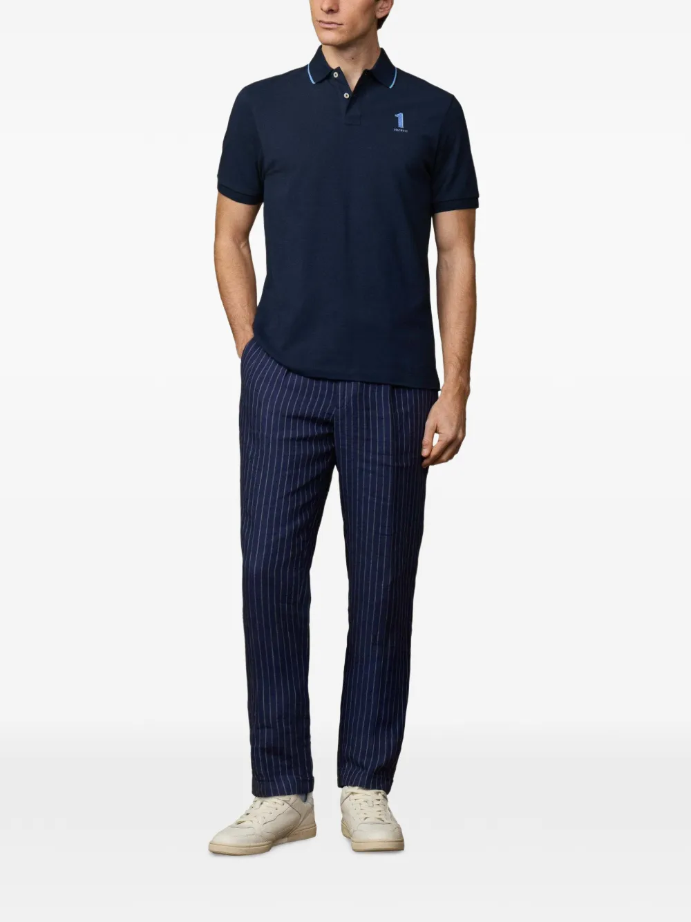 Hackett London Heritage Nbr poloshirt met afwerking Blauw