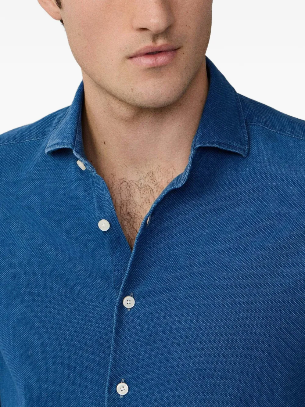 Hackett London Denim overhemd Blauw
