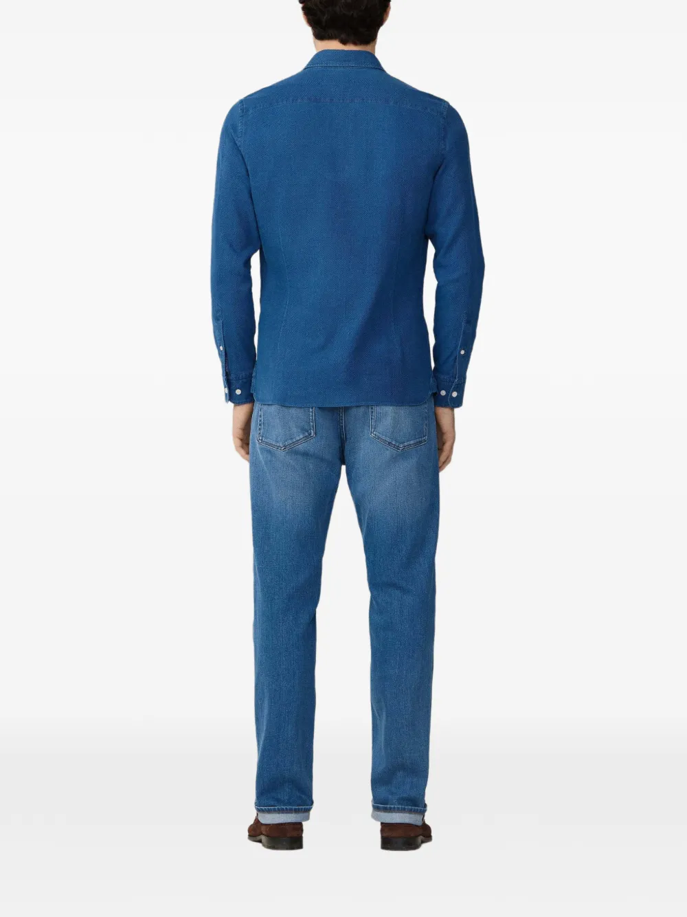 Hackett London Denim overhemd Blauw
