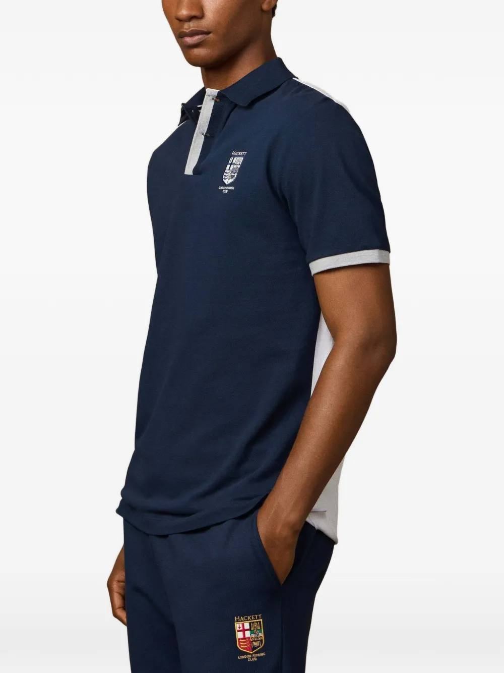 Hackett London Rowing Club poloshirt met korte mouwen Blauw