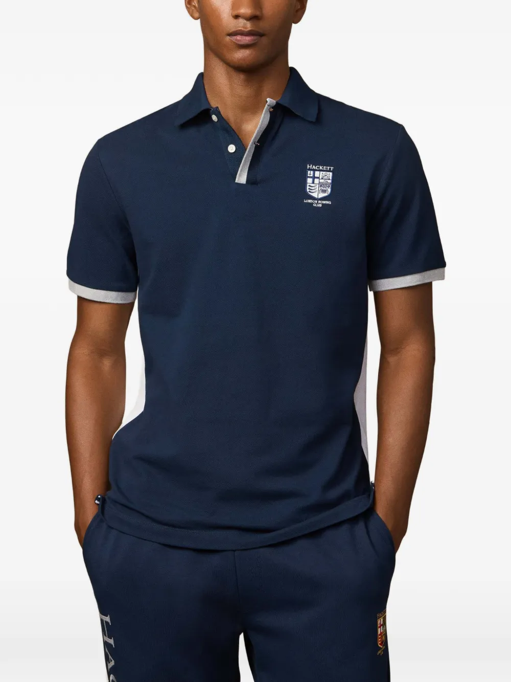 Hackett London Rowing Club Short-sleeve Polo Shirt In Brown