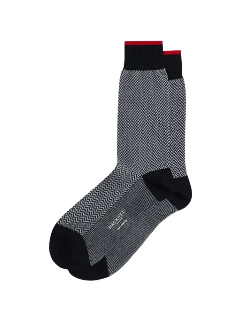 Hackett London herringbone-jacquard socks
