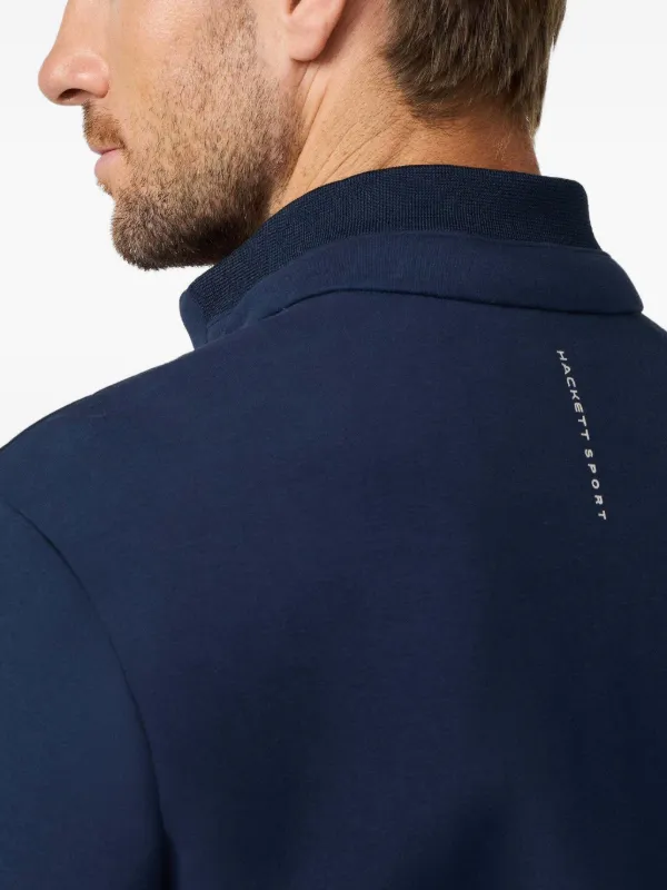 Hackett London Estate Hybrid Quilted zip-up Jacket | Blue