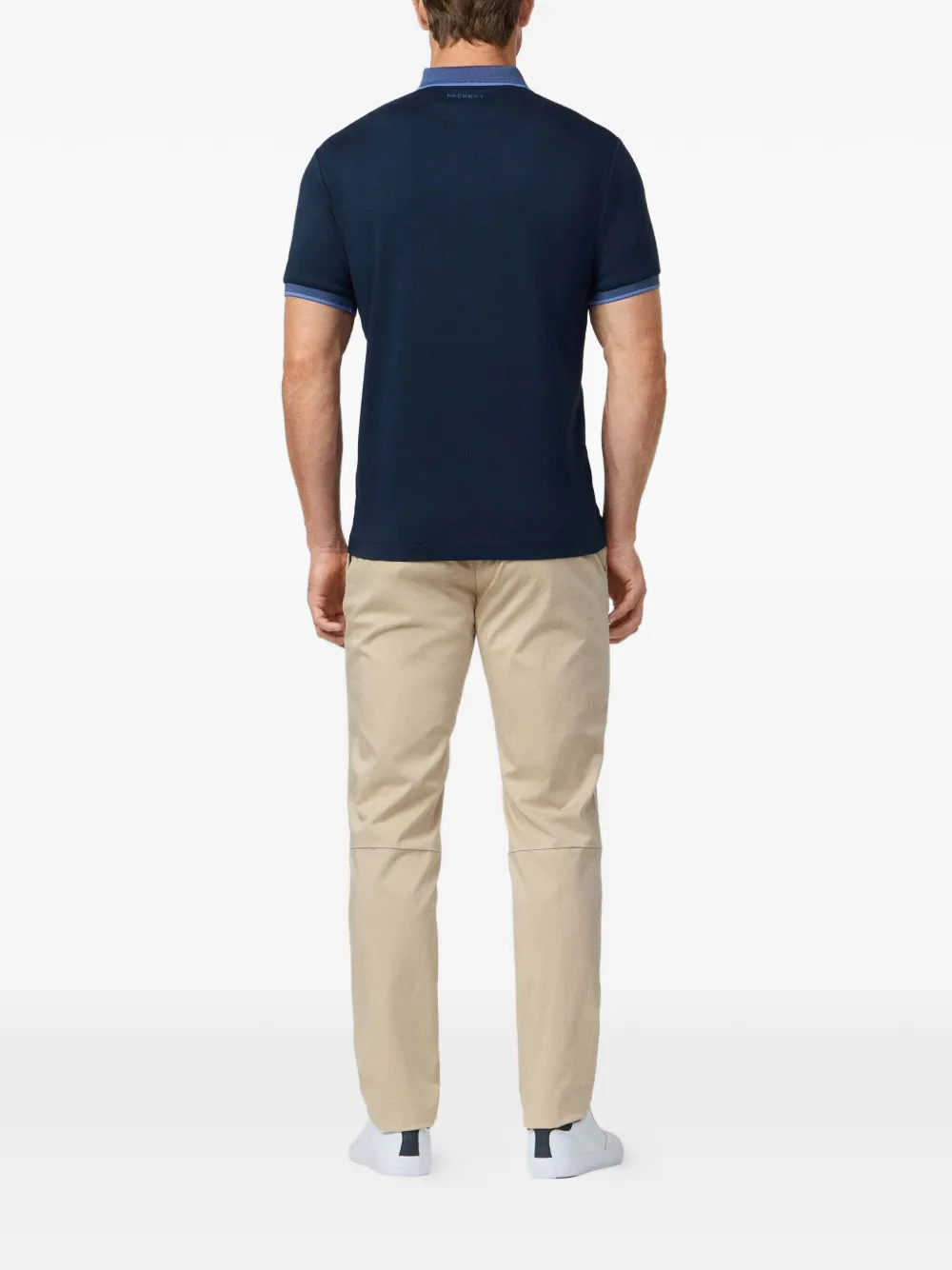 Hackett London Poloshirt met rits Blauw