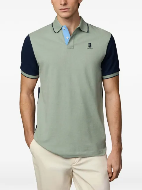 Hackett London colour-block pique polo shirt